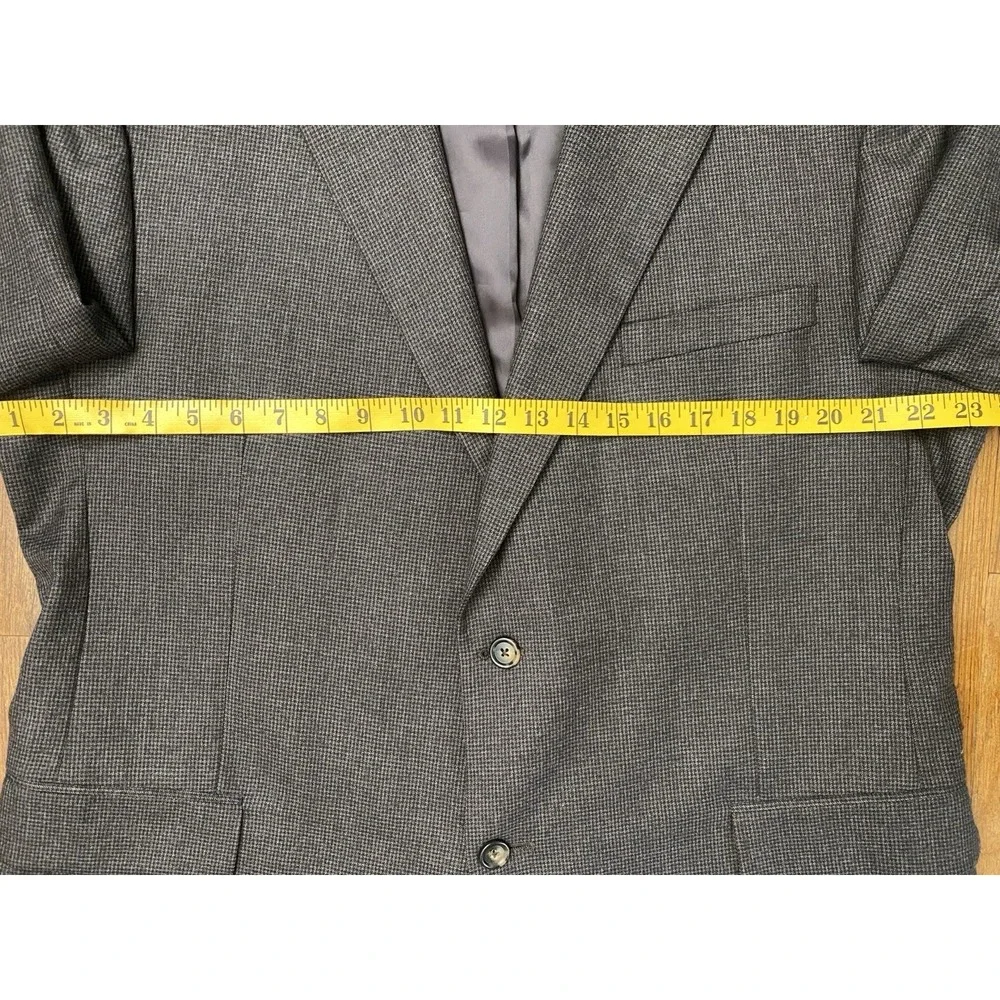 Jos‎ A Bank Men's Wool Cashmere 2 Button Brown Blazer Sportscoat 46L